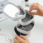 360 Degree Rotation,4-layer Cosmetic Jewelry Organizer Storage Box - Image 2