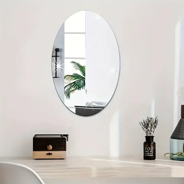 Acrylic Oval Mirror Wall Sticker