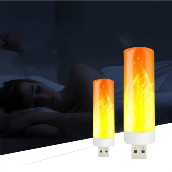 USB Mini Night Flame Lamp