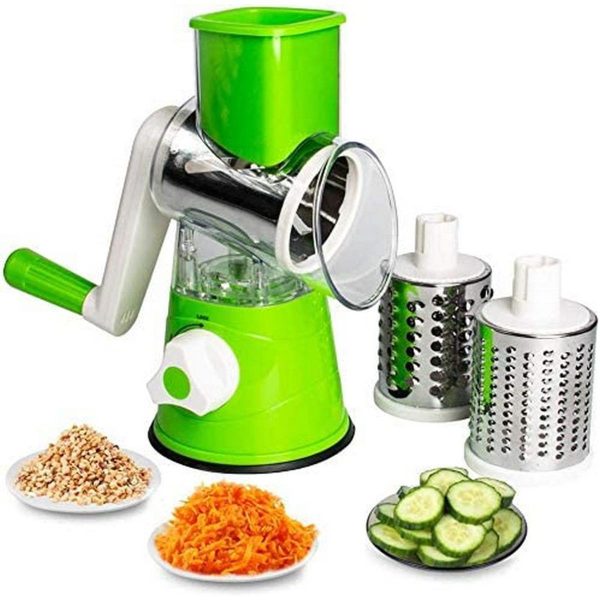 3 in 1 Table Top Drum Grater Stainless Steel Blades