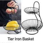 Iron Fruit Basket 2 Layer - Image 2