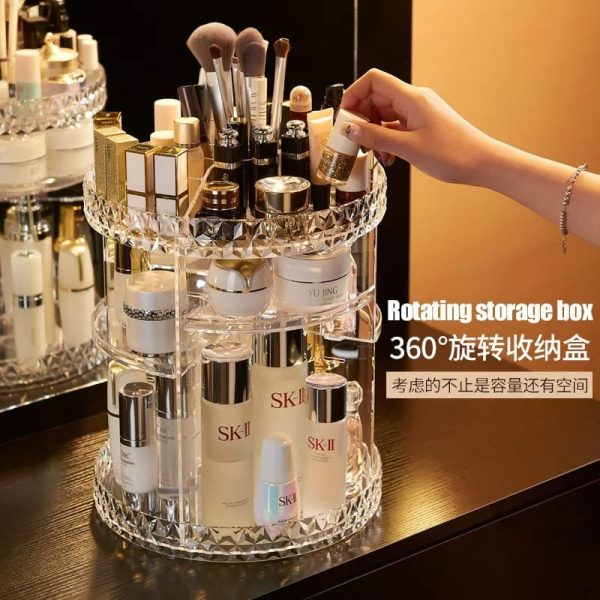 Acrylic 360 Rotating Cosmetic Organizer