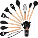 Silicone Wooden Spoon Set 12 Pcs Set - Image 2