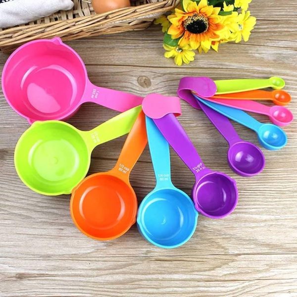 Rainbow Colours Measuring Spoon 10pcs Set