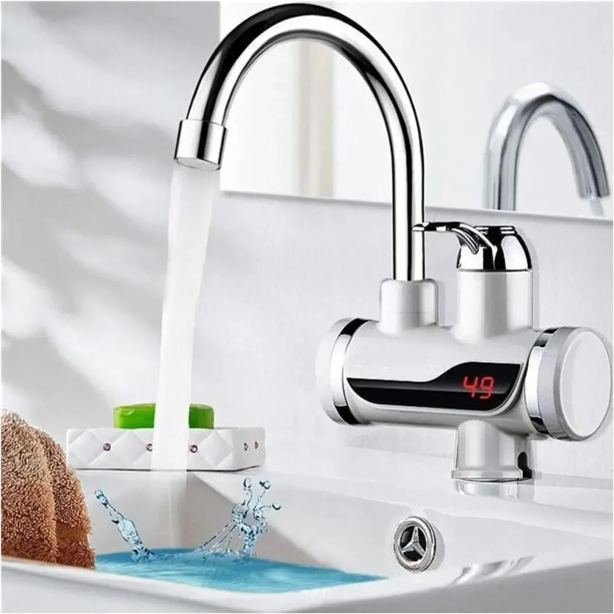Instant Electric Water Heater With LED Temperature Display Hot Water Faucet - Image 1