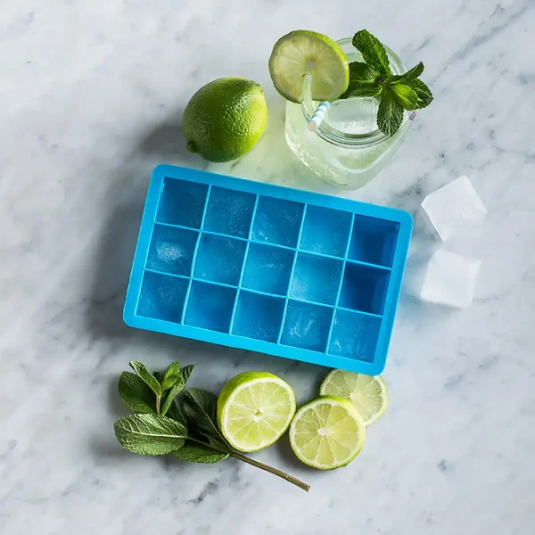 Silicone Ice Cube Tray With Cover Lid
