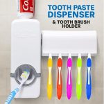 Tooth Paste Dispenser With Brush Holder