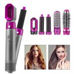 5in1 Electric Comb for Straightening Dry or Wet Hair, Hot Air Brush, Comb for Curling and Styling Hair, Hair Dryer Styler