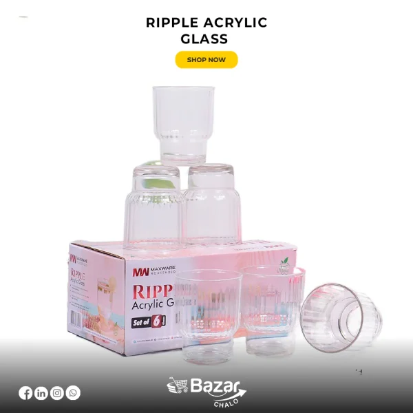 Ripple Acrylic Glass 6pcs Box