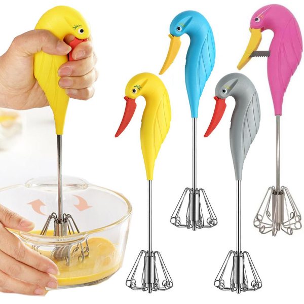 Semi Automatic Handheld Swan Shaped Egg Beater