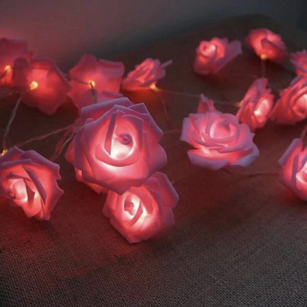 LED Rose Flower String Lights