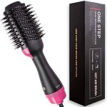 Hair Dryer Brush Hot Air Hair Brush Styler for Straightening Curling Electric Blower Brush Volumizer Warm-air Comb One Step Dryer