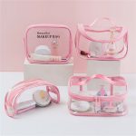Premium Clear Makeup Bag, Transparent Cosmetic Pouch for Travel or Everyday Use, Waterproof Beach Bag for Sunscreen Skincare (Pink) - Image 2