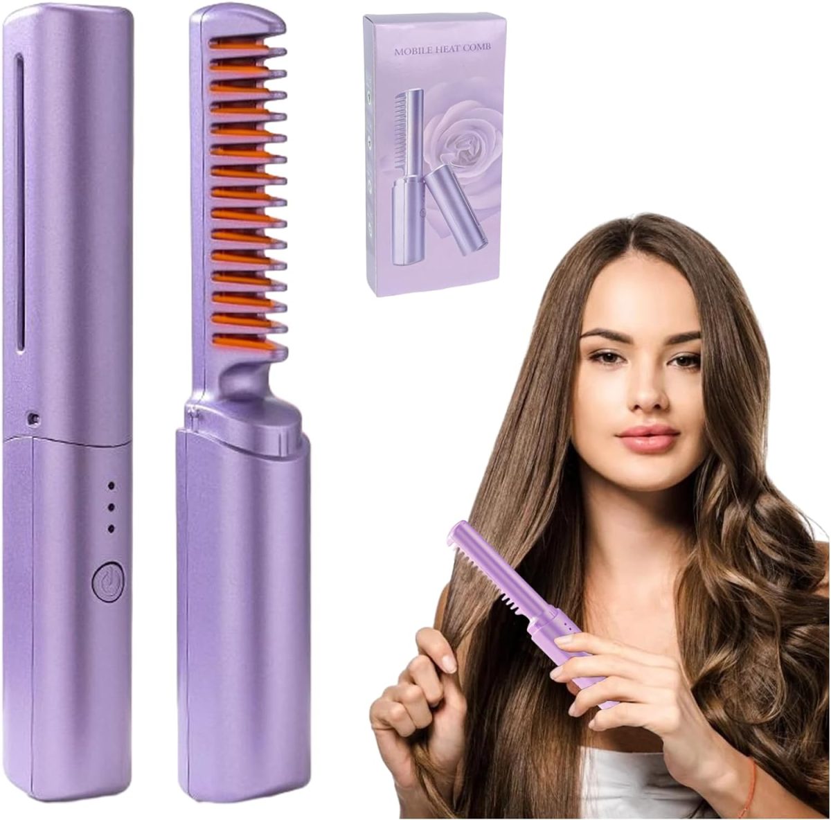 comb.jpg Rechargeable Mini Hair Straightener - Image 1