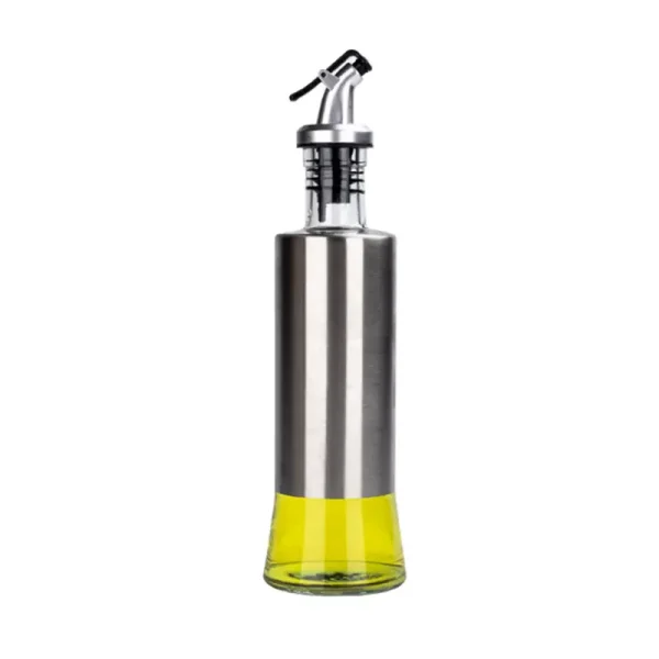Glass Oil Bottle Steel Handler