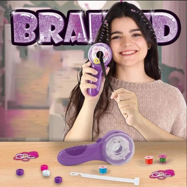 Electric hair braider kit for kids DIY automatic hair decoration braiding tool set fashion salon hair for girls