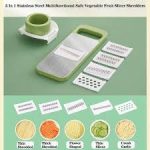 Kitchen 5 In 1 Stainless Steel Safe Multifunctional Manual Vegetable Slicer Cutter - Image 2