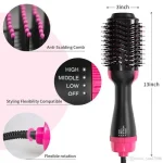 Hair Dryer Brush Hot Air Hair Brush Styler for Straightening Curling Electric Blower Brush Volumizer Warm-air Comb One Step Dryer - Image 2