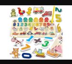 magnetic colour and number maze kids colour matching fishing board wooden number and colour counting board puzzles training sensory