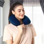 U Shaped Travel Neck Pillow Slow Rebound Memory Foam Pillow for Office Flight Traveling Cotton Pillows Head Rest Cushion