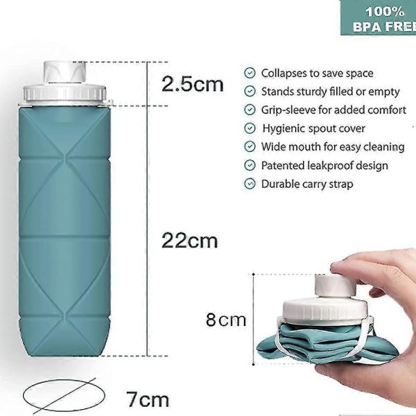 Silicone folding water bottle.
